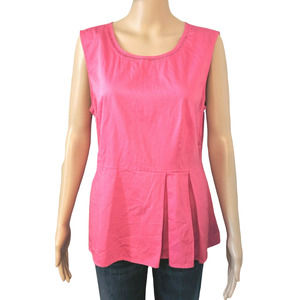 Calvin Klein Sleeveless Peplum Top Blouse L